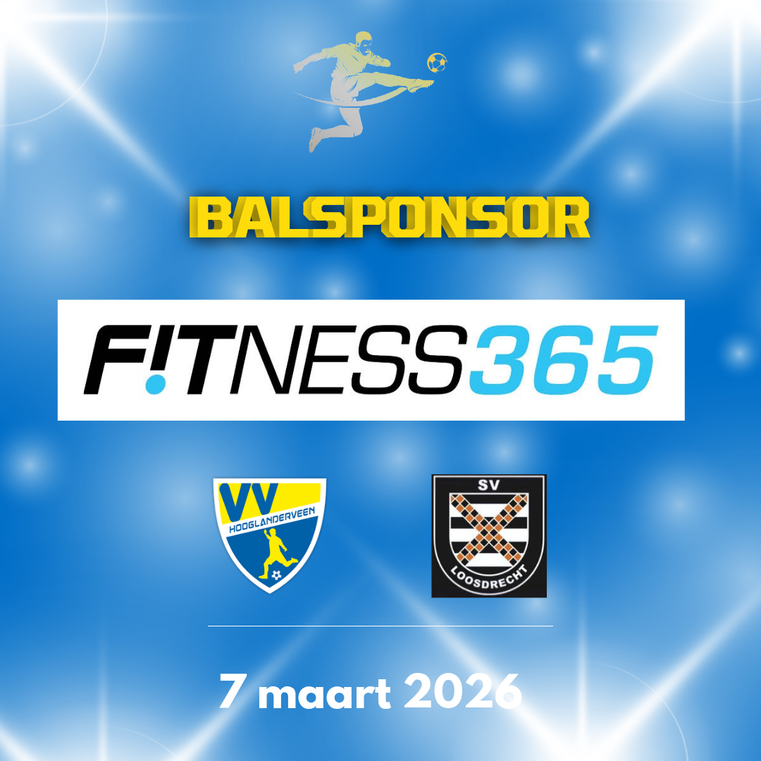 Zaterdag 7 maart tegen Loosdrecht is Fitness365 de balsponsor