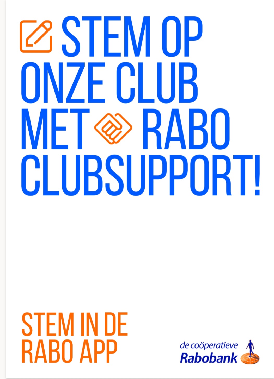 Stem op vv Hooglanderveen met Rabo Clubsupport