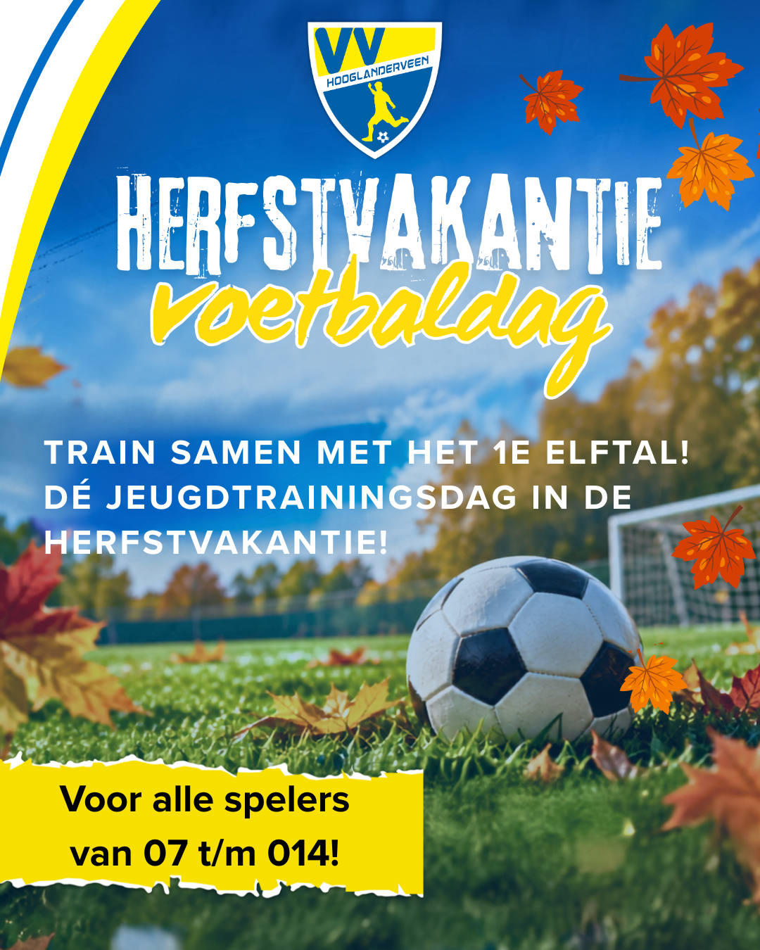 Jeugdtrainingsdag met Hooglanderveen 1