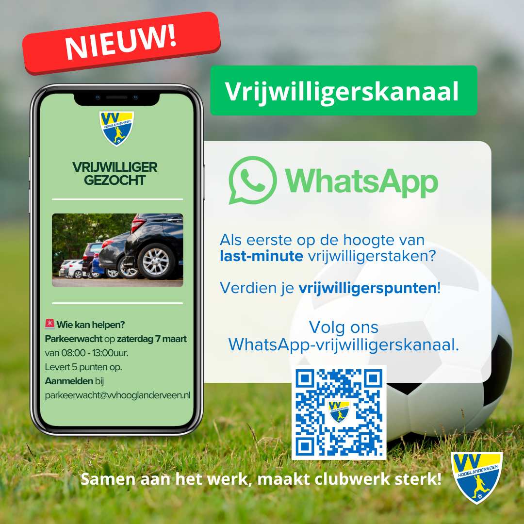 WhatsApp kanaal - vrijwilligerstaken