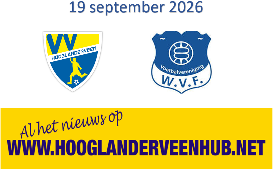 Zaterdag 19 september is Hooglanderveenhub.net de wedstrijdbal sponsor.