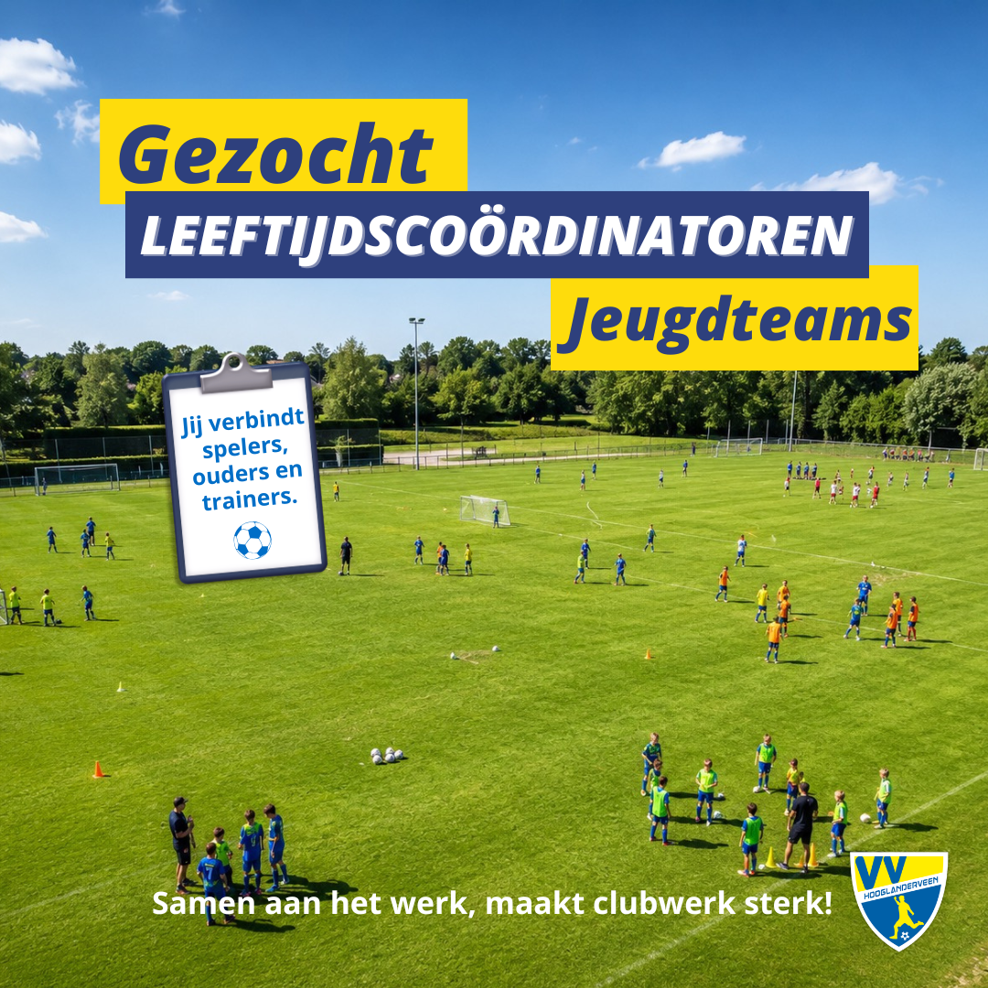 Gezocht: Leeftijdscoördinatoren jeugdteams