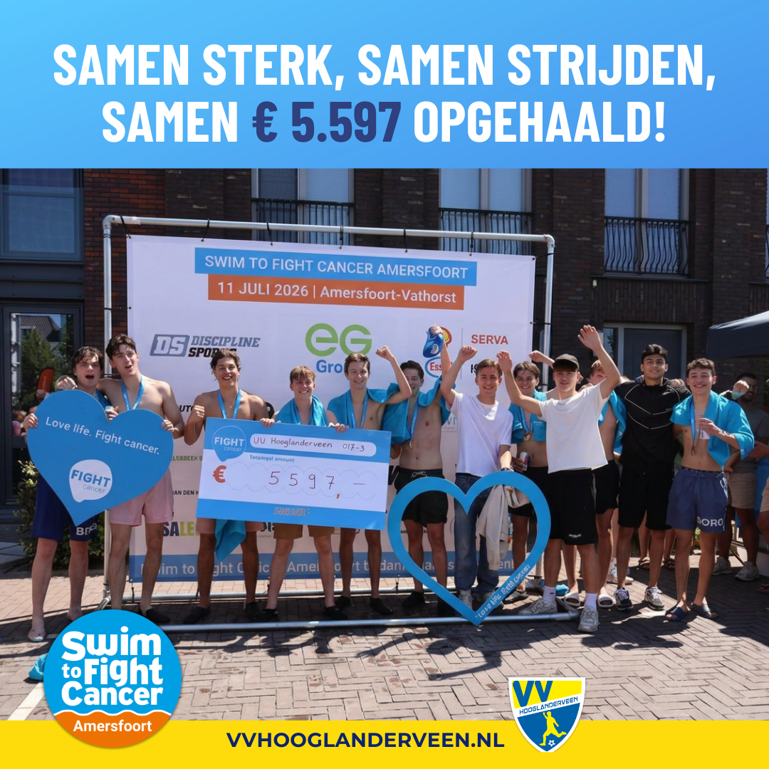 VvHooglanderveen haalt € 5.597,00 euro op voor 𝕊𝕨𝕚𝕞 𝕥𝕠 𝔽𝕚𝕘𝕙𝕥 ℂ𝕒𝕟𝕔𝕖𝕣 𝔸𝕞𝕖𝕣𝕤𝕗𝕠𝕠𝕣𝕥!