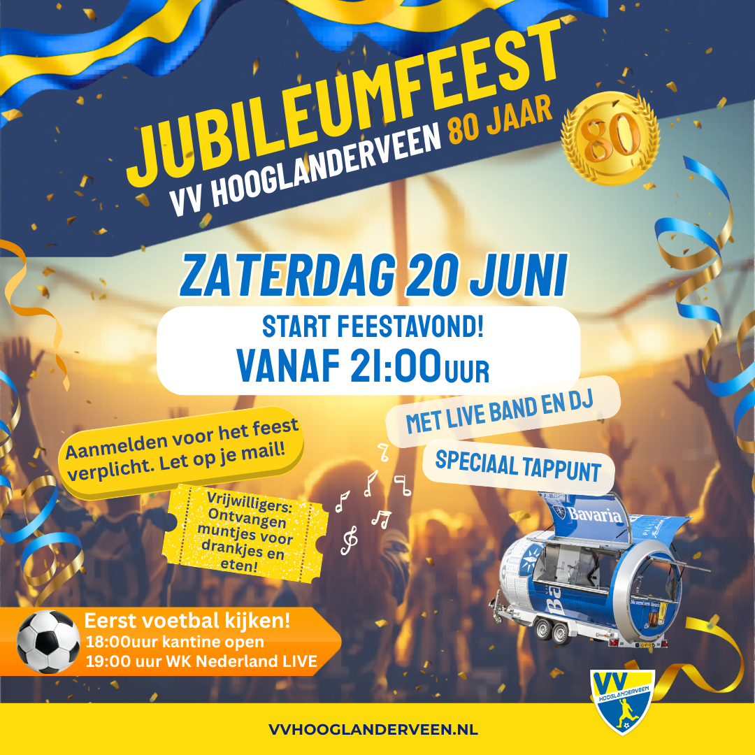 🎉 JUBILEUMFEEST – 20 JUNI 🎉