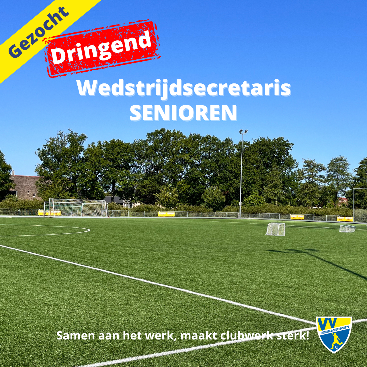 Zonder jou geen wedstrijd! Wedstrijdsecretaris senioren/O23
